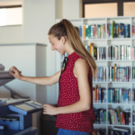 How do I print to the library printer? (campus-based students only)