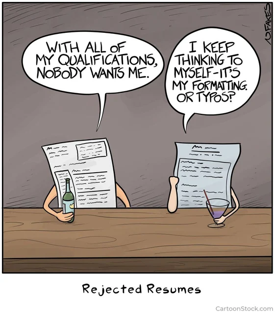So, two resumes walk into a bar. 
