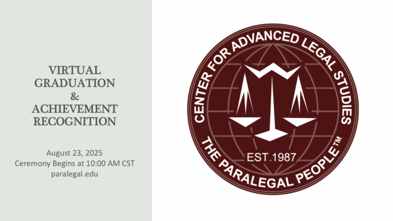 Paralegal graduation at Center for Advanced Legal Studies