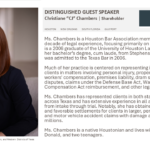 CJ Chambers, J.D. Distinguished Guest Speaker