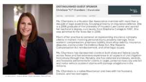 CJ Chambers, J.D. Distinguished Guest Speaker